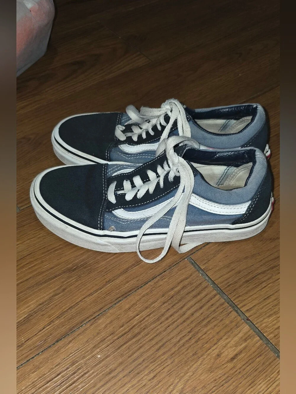 Vans Two-Tone Navy and Light Blue Low-Top Sneakers